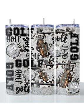 Gulf. 20 oz printed tumbler with stainless steel straw. Silicone tip.